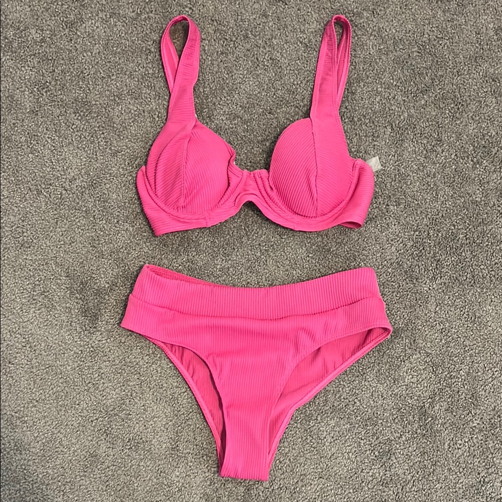 SHEIN Hot Pink Bikini Set